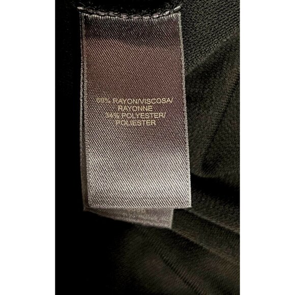 Liz Claiborne Classic Small Black Shirt Dress Tie-Waist Button-Front Long Pocket - Picture 16 of 16